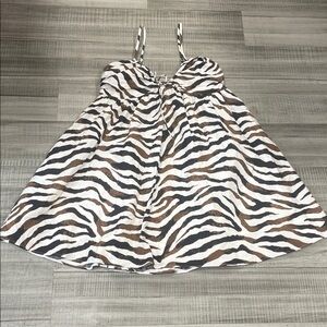 J. Crew Zebra Print Dress - Black, White, Brown
